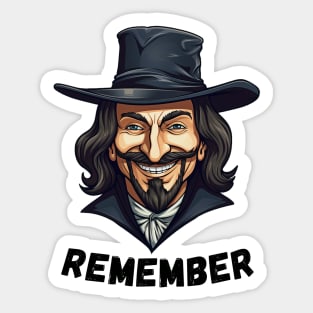 Remember Remember The 5th Of November | Guy Fawkes Night Sticker